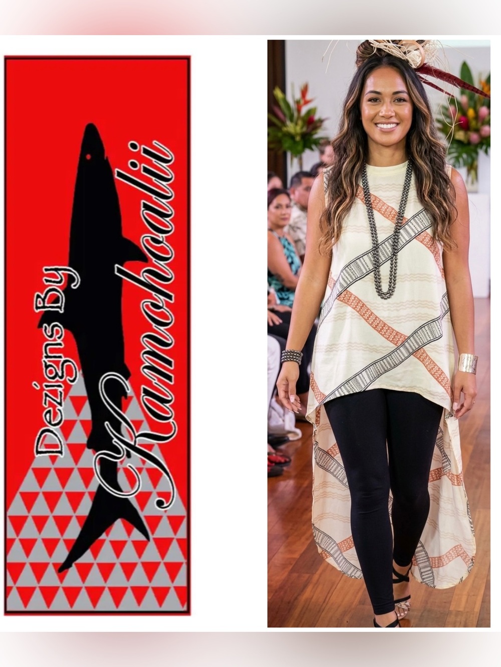 Dezigns by Kamohoali’i Hawaii ✨ Women’s Top Hi Lo Kaneikawaiola Collection LARGE